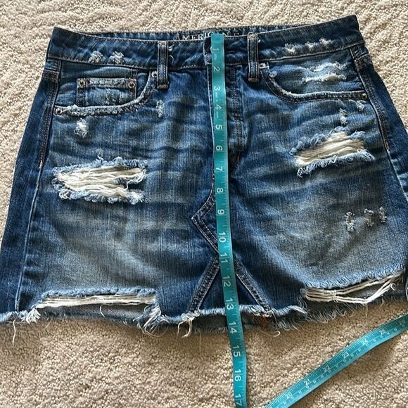 American Eagle Hi Rise Festival Denim Mini Skirt - Picture 11 of 11